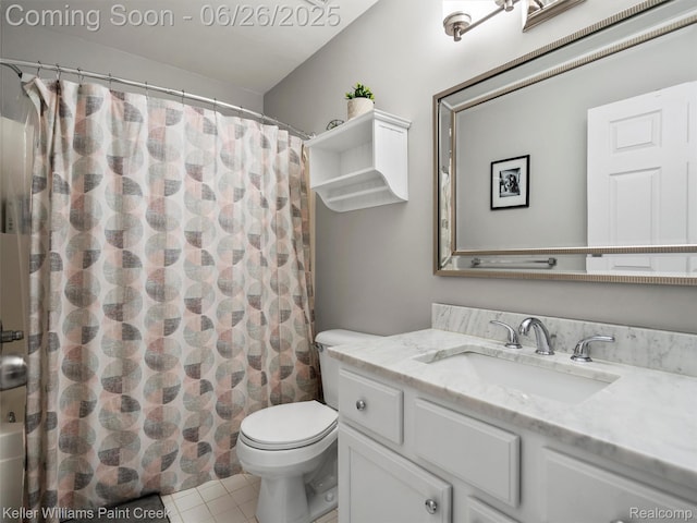 3991 Forester Blvd, Auburn Hills, MI 48326 - bathroom with vanity, shower / bath combo with shower curtain, and tile patterned flooring