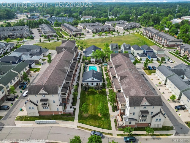 3991 Forester Blvd, Auburn Hills, MI 48326 - aerial view of residential area featuring a pool area