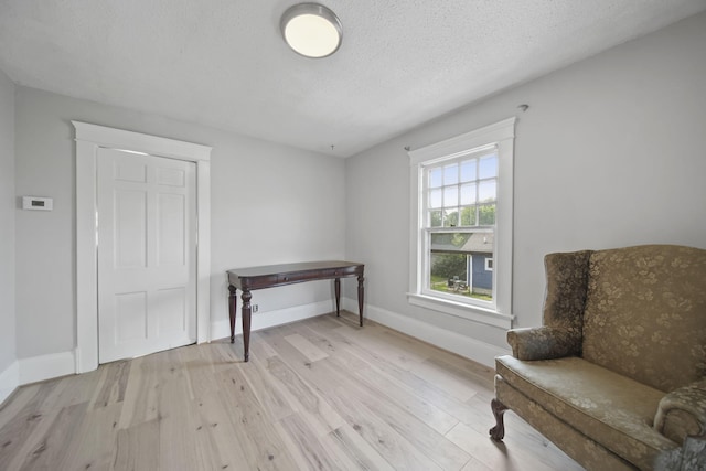 1302 Lansing Ave, Jackson, MI 49202 - living area featuring light wood finished floors and a textured ceiling