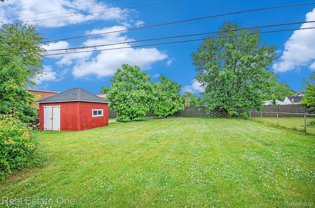 22500 Boulder Ave, Eastpointe, MI 48021 - fenced backyard with a shed