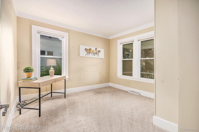 22500 Boulder Ave, Eastpointe, MI 48021 - unfurnished office featuring carpet and ornamental molding