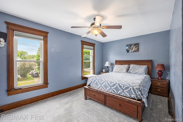 442 Washington St, Marine City, MI 48039 - bedroom with carpet floors and ceiling fan