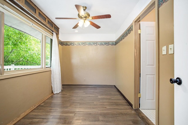11303 W Dr N, Bellevue, MI 49021 - unfurnished room featuring ceiling fan and wood finished floors