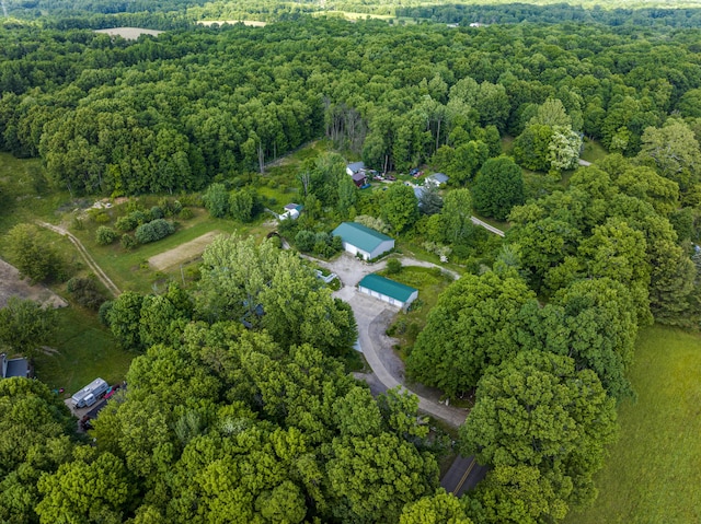 11303 W Dr N, Bellevue, MI 49021 - aerial view of property and surrounding area featuring a heavily wooded area
