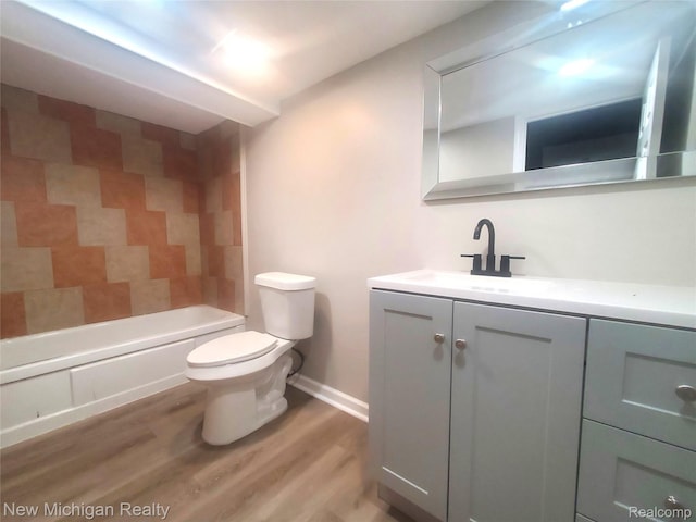 22221 Marlow St, Oak Park, MI 48237 - full bath featuring vanity and wood finished floors