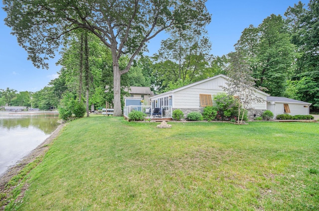 4449 Cordley Lake Rd, Pinckney, MI 48169 - view of grassy yard featuring a water view