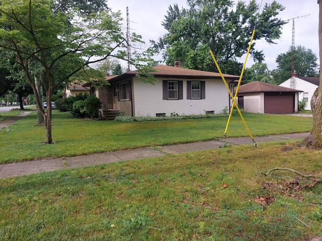 420 N 14th St, Niles, MI 49120 - ranch-style home featuring a chimney and a front yard