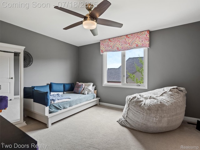 3551 Royal Berkshire Ln, Oakland, MI 48363 - bedroom featuring carpet and ceiling fan