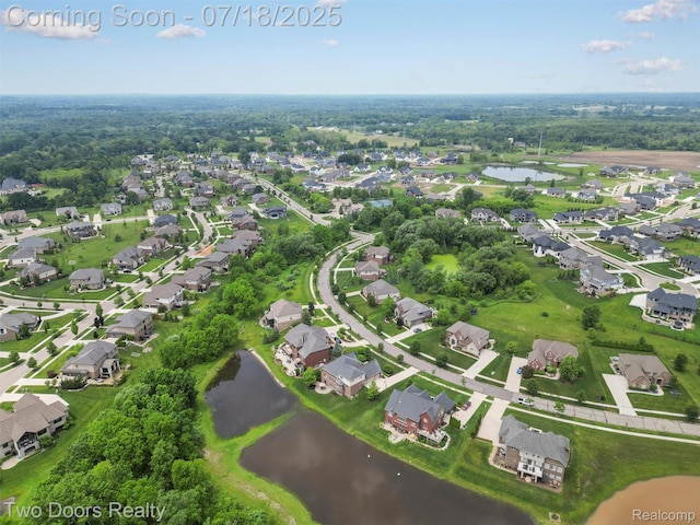 3551 Royal Berkshire Ln, Oakland, MI 48363 - aerial view of property and surrounding area featuring a large body of water and nearby suburban area
