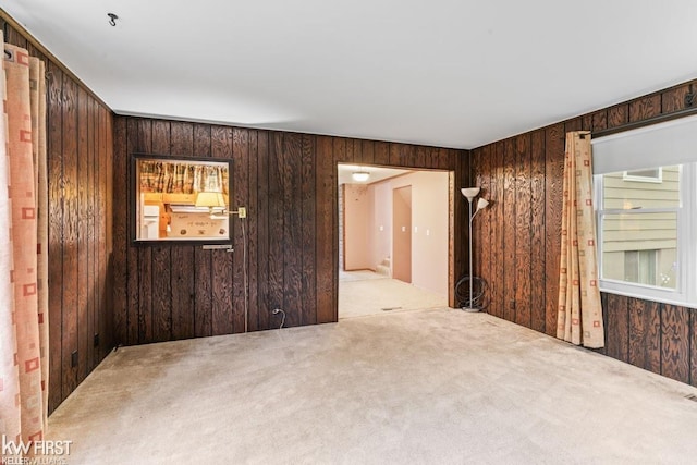 5232 Maple Ave, Swartz Creek, MI 48473 - carpeted spare room featuring wood walls