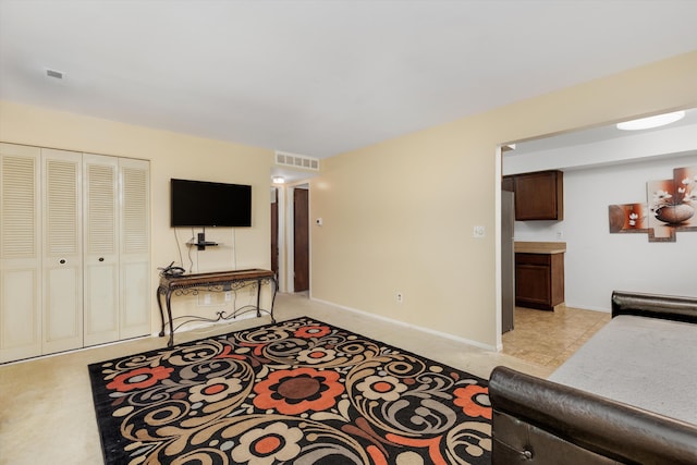 22811 Grove St, Saint Clair Shores, MI 48080 - living room featuring baseboards and light carpet
