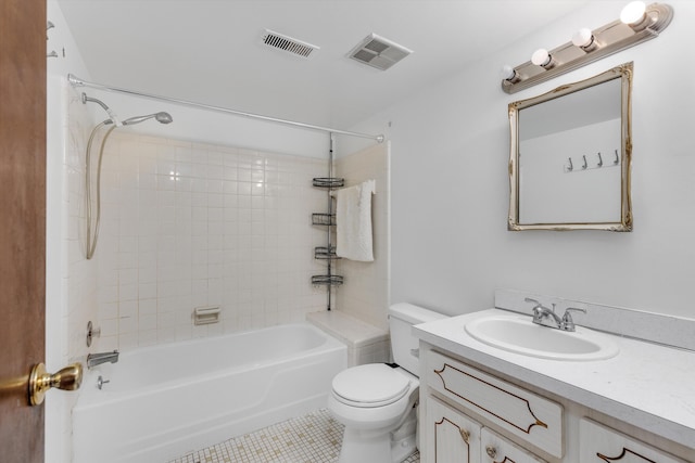 22811 Grove St, Saint Clair Shores, MI 48080 - bathroom featuring tile patterned floors, vanity, and  shower combination