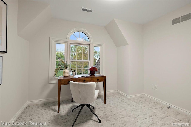 855 Wallace St, Birmingham, MI 48009 - office with baseboards and lofted ceiling