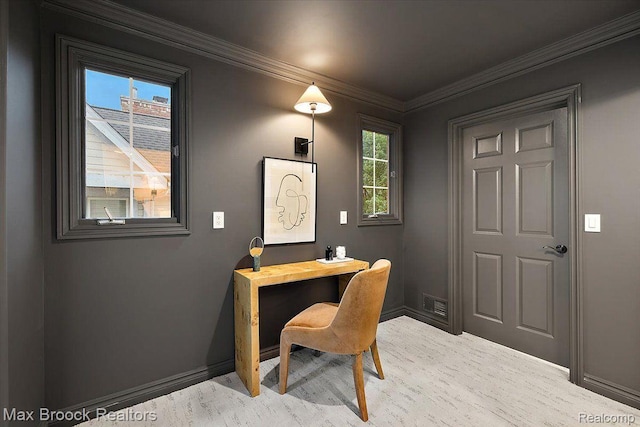 855 Wallace St, Birmingham, MI 48009 - office space featuring ornamental molding and wood finished floors