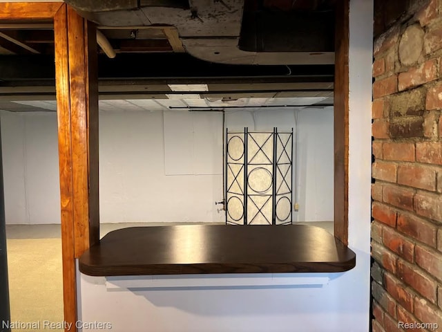 1618 E Lincoln Ave, Royal Oak, MI 48067 - basement view of brick wall