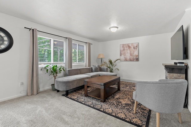 25596 Forest Ln, Mattawan, MI 49071 - carpeted living area with baseboards