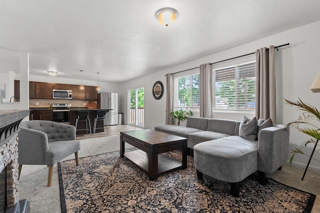 25596 Forest Ln, Mattawan, MI 49071 - living area with baseboards