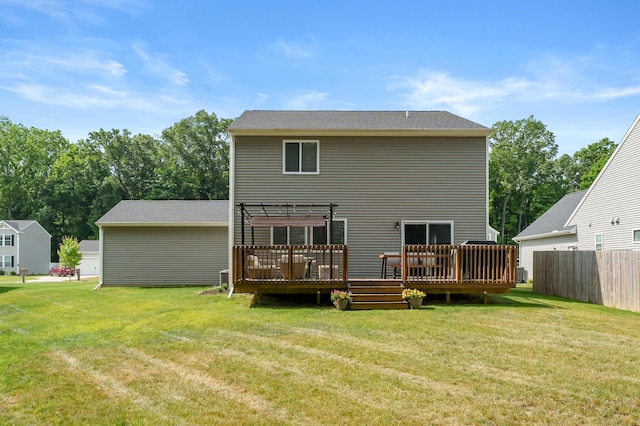 25596 Forest Ln, Mattawan, MI 49071 - back of house with a deck