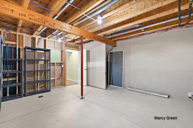 5589 Sandalwood Ct Unit 22, Norton Shores, MI 49441 - unfinished basement with a baseboard heating unit