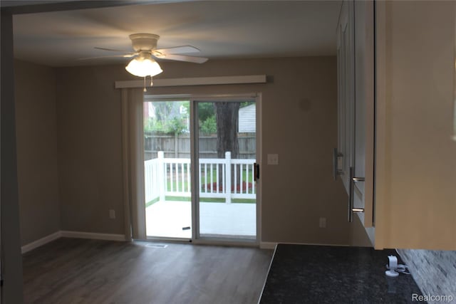 20153 Hartwell St, Detroit, MI 48235 - spare room featuring ceiling fan and wood finished floors