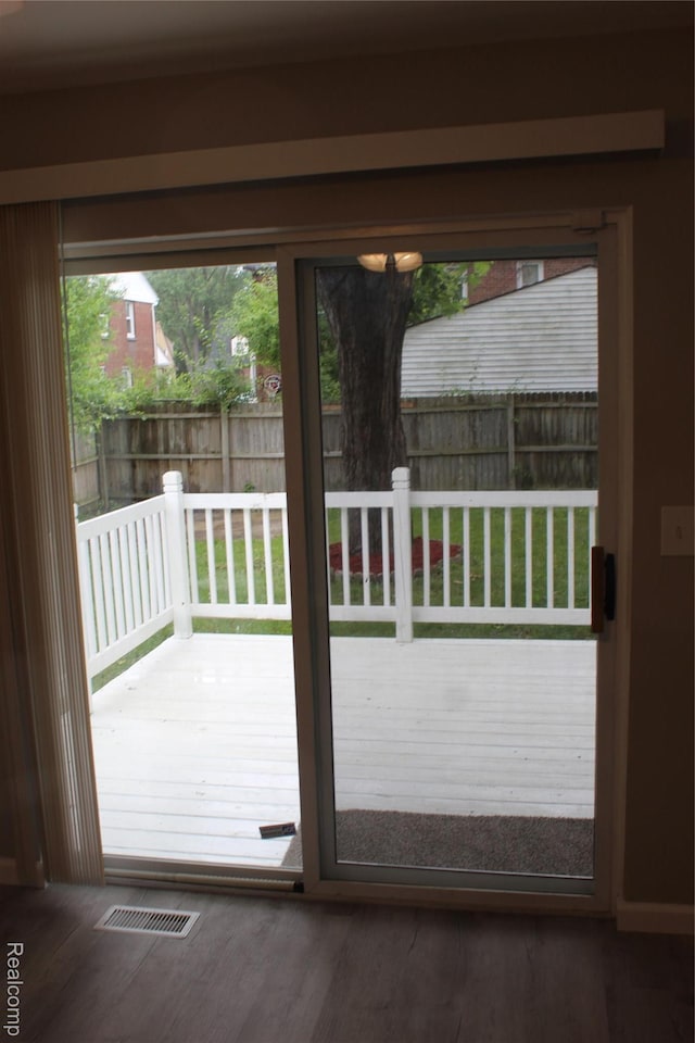 20153 Hartwell St, Detroit, MI 48235 - doorway with wood finished floors and healthy amount of natural light