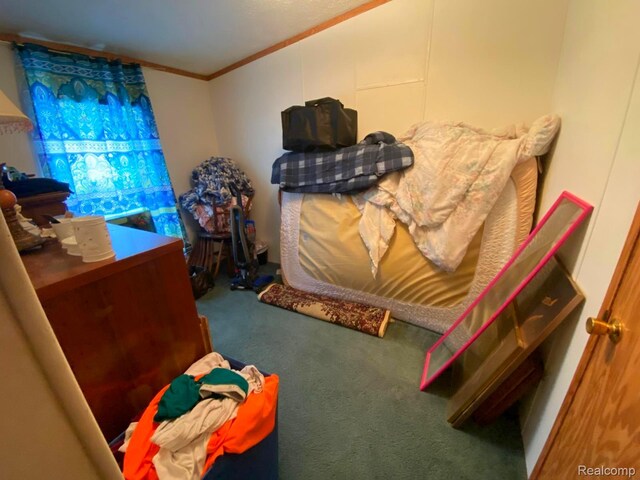 5424 Hughes Rd, Lansing, MI 48911 - carpeted bedroom with ornamental molding