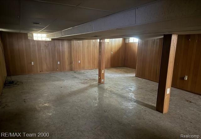 3929 Grayton St, Detroit, MI 48224 - basement featuring wooden walls