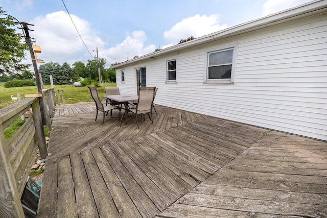 68026 Union Rd S, Union, MI 49130 - wooden deck with outdoor dining space
