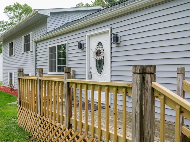 520 Della St, Portage, MI 49002 - view of exterior entry featuring a deck