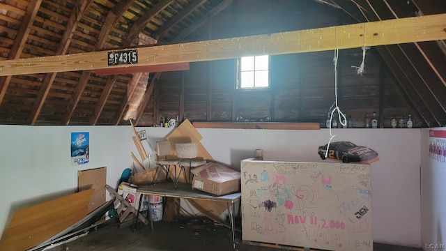 511 E Main St, Morenci, MI 49256 - miscellaneous room featuring vaulted ceiling and wood finished floors