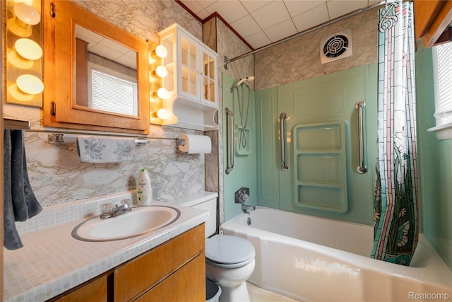 29463 Sibley Rd, Romulus, MI 48174 - bathroom with shower / bath combo and vanity