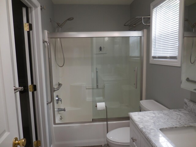 8103 Robinbrook St, Richland, MI 49083 - bathroom with vanity and bath / shower combo with glass door