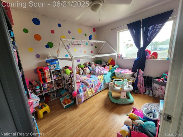 1693 Marion Ave, Lincoln Park, MI 48146 - bedroom featuring wood finished floors and ceiling fan