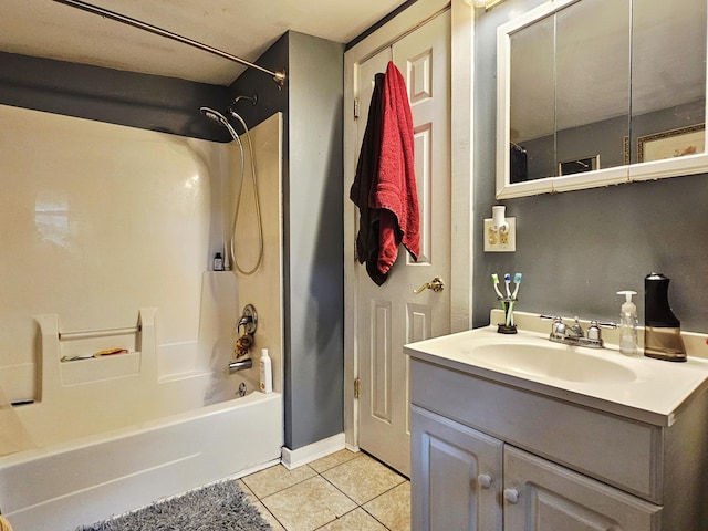 209 Sarah St, Adrian, MI 49221 - bathroom featuring tile patterned flooring, vanity, and bathtub / shower combination
