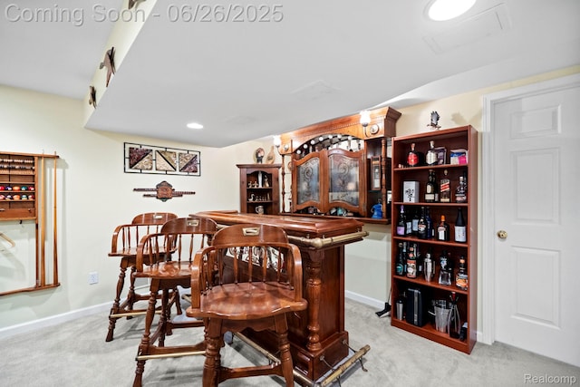 4386 Kelly Circle Dr, Commerce Twp, MI 48390 - indoor dry bar featuring carpet floors and recessed lighting