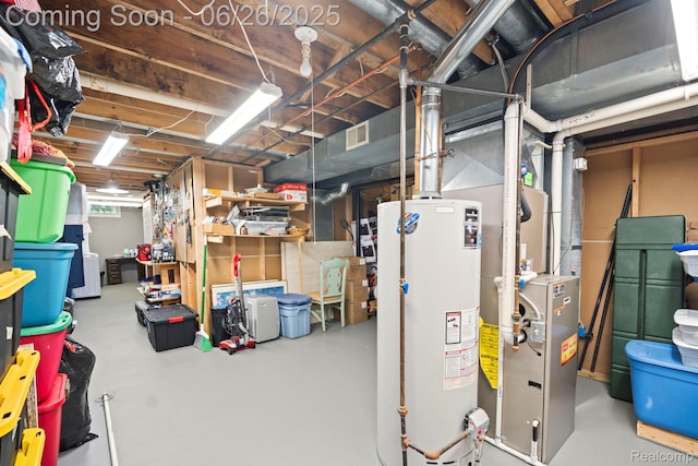 4386 Kelly Circle Dr, Commerce Twp, MI 48390 - unfinished below grade area featuring water heater and heating unit
