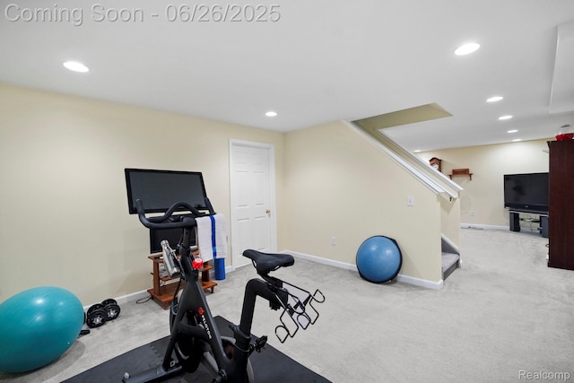 4386 Kelly Circle Dr, Commerce Twp, MI 48390 - exercise room with carpet and recessed lighting