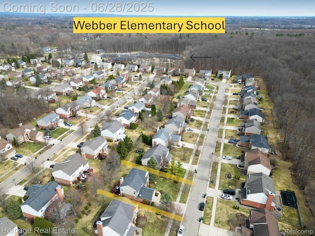 3400 Yosemite Dr, Lake Orion, MI 48360 - view of property location with nearby suburban area and a heavily wooded area