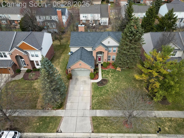 3400 Yosemite Dr, Lake Orion, MI 48360 - aerial perspective of suburban area