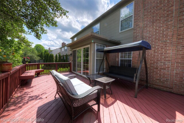 3400 Yosemite Dr, Lake Orion, MI 48360 - view of wooden deck