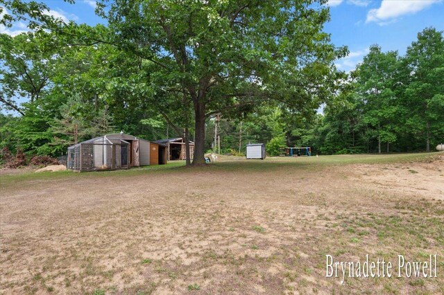 17122 Kent Ave, Morley, MI 49336 - view of yard featuring a carport, an outdoor structure, and exterior structure
