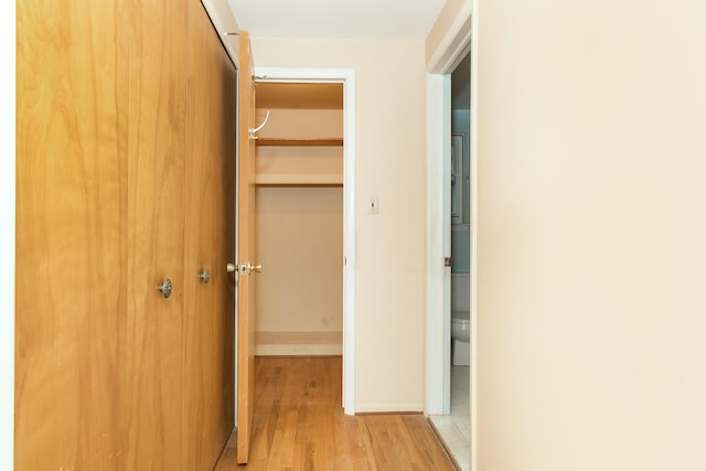 18210 Rainbow Dr, Lathrup Village, MI 48076 - hallway with light wood-style floors and baseboards