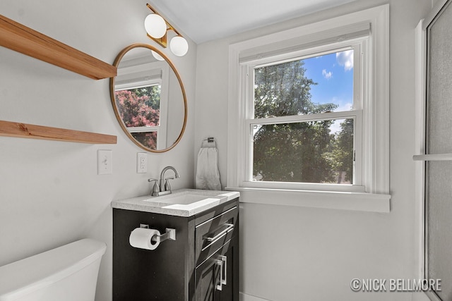 2036 Dawson Ave NE, Grand Rapids, MI 49505 - bathroom featuring vanity, healthy amount of natural light, and a shower with shower door