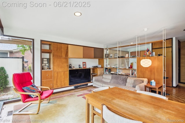 5959 Rosetta St, Dearborn Heights, MI 48127 - living room featuring recessed lighting