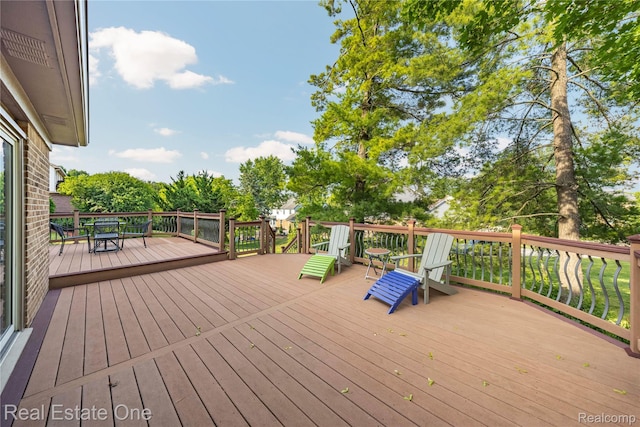 25006 Davenport Ave, Novi, MI 48374 - wooden deck featuring outdoor dining space