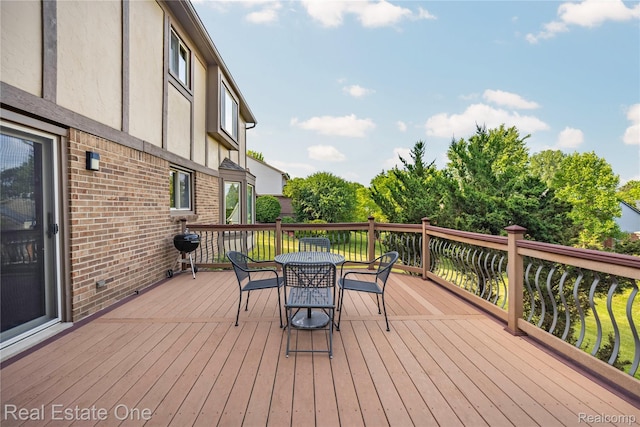 25006 Davenport Ave, Novi, MI 48374 - deck featuring outdoor dining area and area for grilling