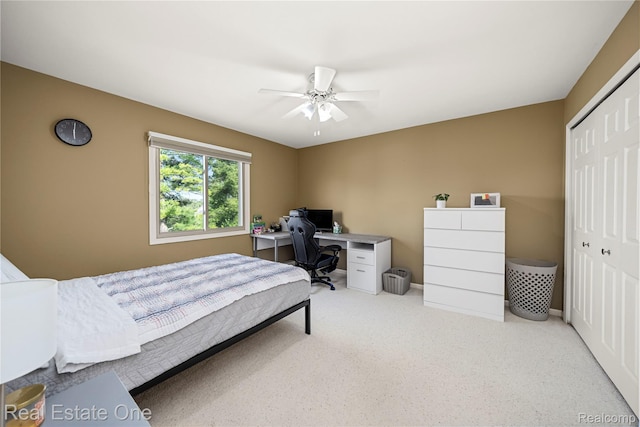 25006 Davenport Ave, Novi, MI 48374 - bedroom featuring a closet, an office area, carpet floors, and ceiling fan