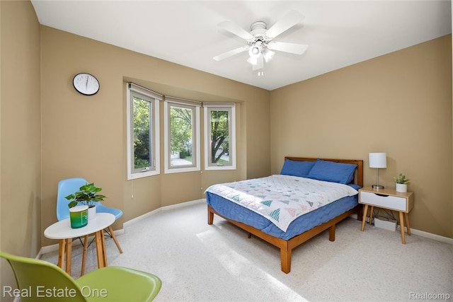 25006 Davenport Ave, Novi, MI 48374 - bedroom featuring light carpet and ceiling fan