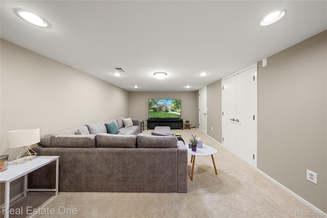 25006 Davenport Ave, Novi, MI 48374 - carpeted living room featuring recessed lighting