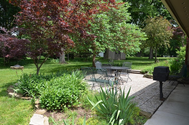 11279 E Cd Ave, Richland, MI 49083 - view of patio / terrace with outdoor dining area and a storage unit